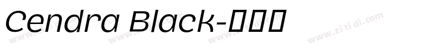 Cendra Black字体转换